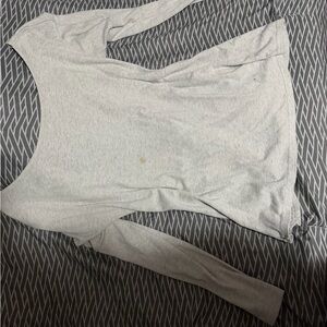 Women's Gray Long Sleeve Top